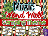 Music Word Wall - Camping Theme