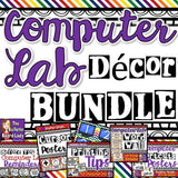 Computer Lab Decor BUNDLE - Rainbow Design