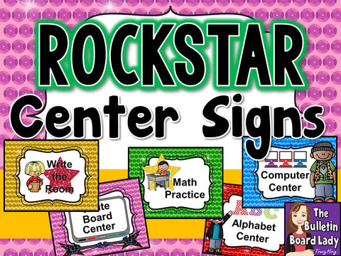 Center Signs - Rock Star Theme