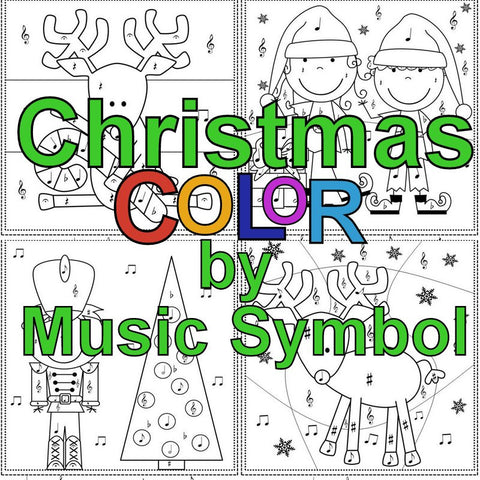 Christmas Color by Music Symbol