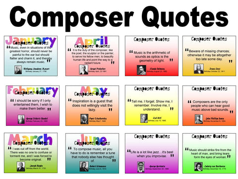 Composer Quotes Display for Music Classroom