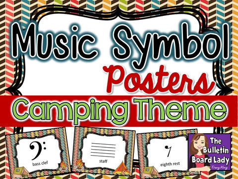 Music Symbol Posters - Camping Theme