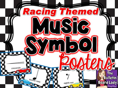 Music Symbol Posters - Racing Theme