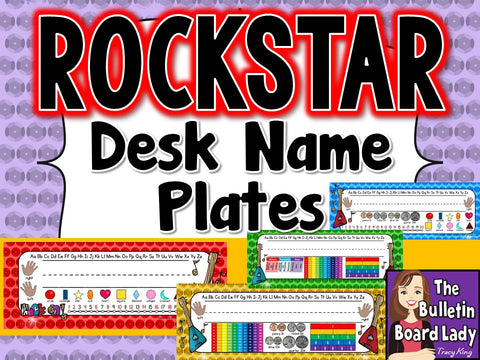 Student Name Plates - Rock Star Theme