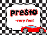 Tempo Posters - Racing Theme