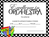 Music Certificates for End of the Year