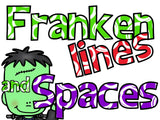 Frankenlines and Spaces Treble Staff Display
