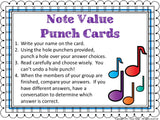 Note Value Punch Cards