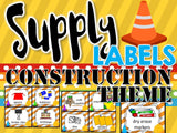 Supply Labels - Construction Theme