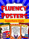 Fluency Posters-Superhero Owls