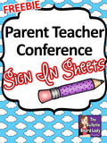 Parent Teacher Conferences Sign In Sheets