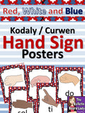 Kodaly Curwen Hand Signs – Red White and Blue