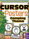 Cursor Cues Posters for Computer Lab Camping Theme