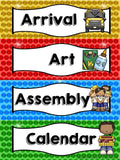 Schedule Cards - Rock Star Theme
