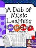 Dabber Activities for Music Class – Recorders