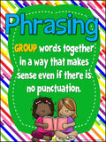 Fluency Posters Bulletin Board Rainbow Design