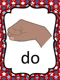 Kodaly Curwen Hand Signs – Red White and Blue