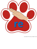 Kodaly/Curwen Hand Signs - Paw Print Theme