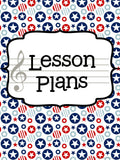 Music Teacher Binder - Red White and Blue