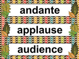 Music Word Wall - Camping Theme