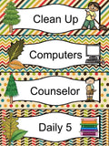 Schedule Cards - Camping Theme