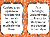 Composer of the Month Copland-Bulletin Board and Writing Activities