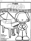 Meet the Composers-set of 12 Coloring Sheets /Coloring Book for Music Class