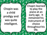 Composer of the Month Frederic Chopin-Bulletin Board and Writing Activities