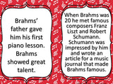 Composer of the Month Johannes Brahms -Bulletin Board and Writing Activities