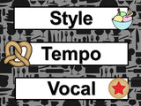 Music Word Wall - Cooking Theme