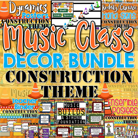 Music Decor BUNDLE - Construction Theme
