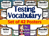 Test Prep Testing Words Bulletin Board Set of 42 in Aboriginal pattern