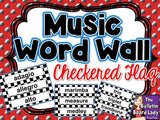 Music Word Wall - Checkered Flag