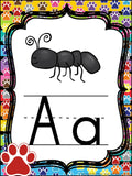 Alphabet Posters Paw Print Theme