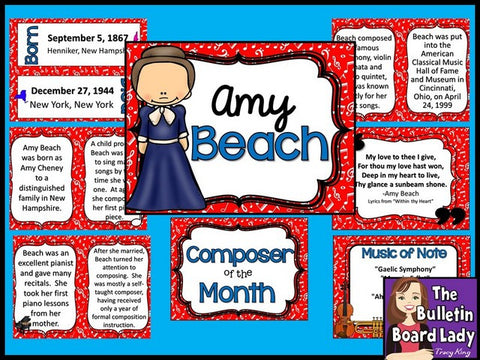 Amy Beach Composer of the Month Bulletin Board and More