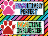 Behavior Chart Paw Prints Theme