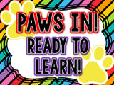 Behavior Chart Paw Prints Theme