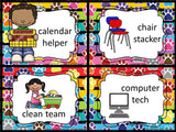 Classroom Jobs - Paw Print Theme