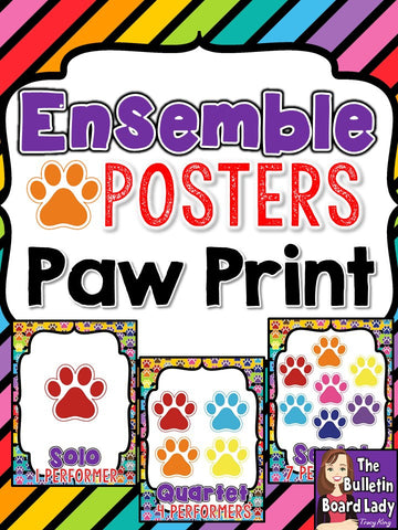 Ensemble Posters Paw Prints Theme