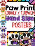 Kodaly/Curwen Hand Signs - Paw Print Theme