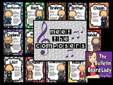 Meet the Composers Bulletin Board for Music Class