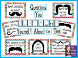 Questions You MUSTACHE Yourself - Test Prep Bulletin Board