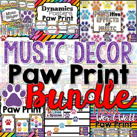 Music Decor Bundle - Paw Print