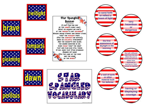 Star Spangled Vocabulary Bulletin Board
